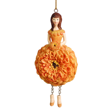 Zinnienmädchen orange zum Hängen