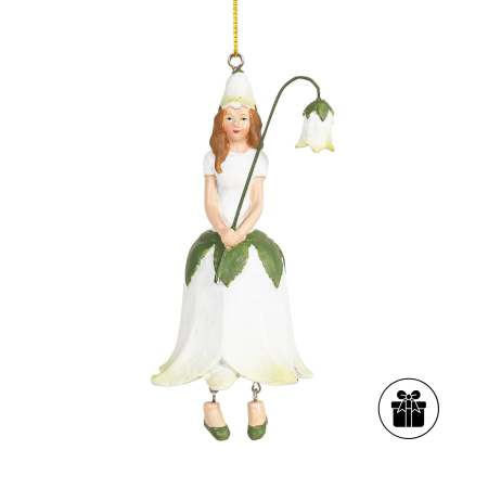 Glockenblumenmädchen WEISS zum Hängen