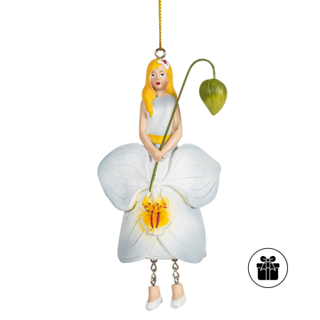 Phalaenopsismädchen WEISS-GRAU zum Hängen