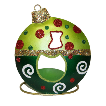 Weihnachtskugel Nikolausstiefel mit Teelichthalter