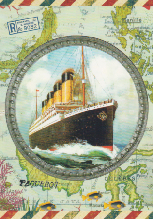 Postkarte Ozeandampfer