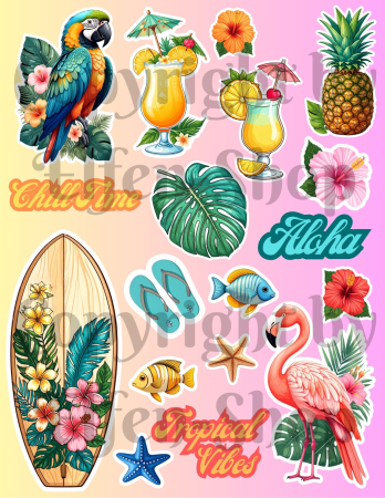 Stickerset Tropical Vibes