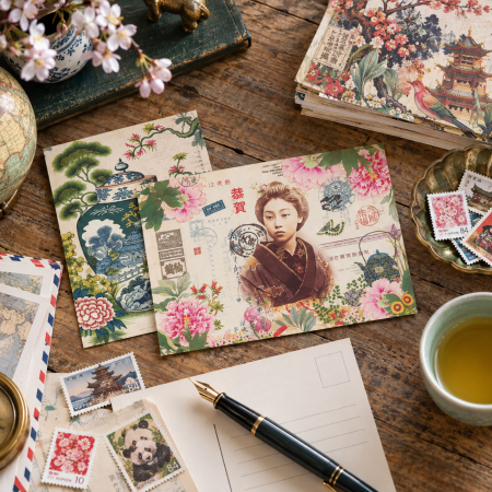 Preview: Postkartenset Faszination Asien 8 Karten