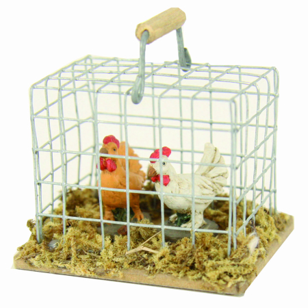 Käfig mit Hühnern