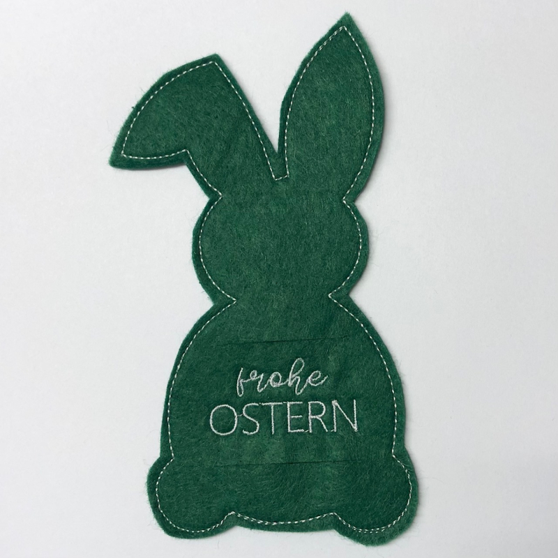 Bestecktasche Hase dunkelgrün