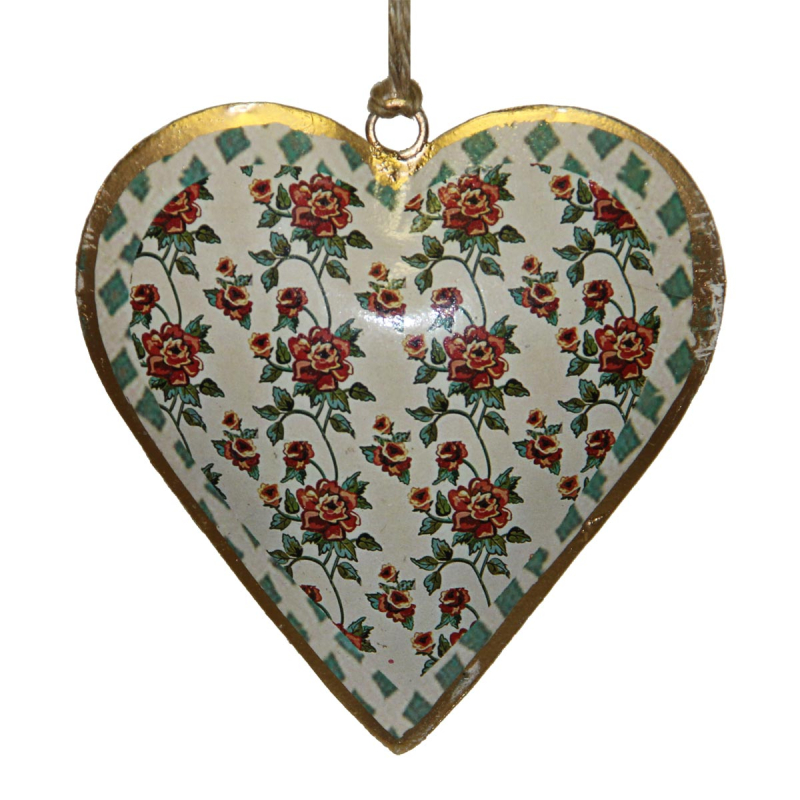 Metallherz Blumen