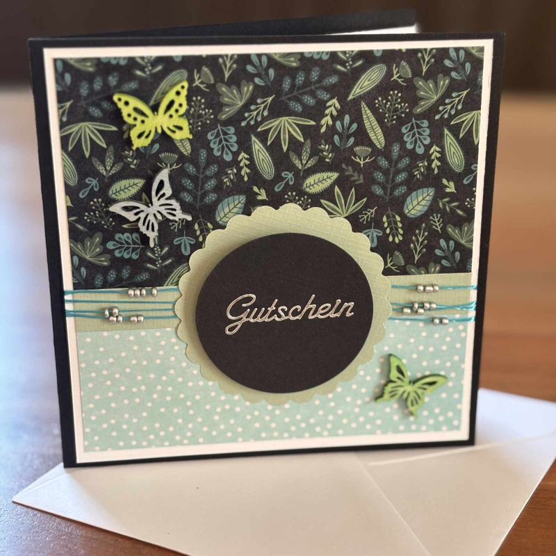 Karte Emerald Whisper "Gutschein"