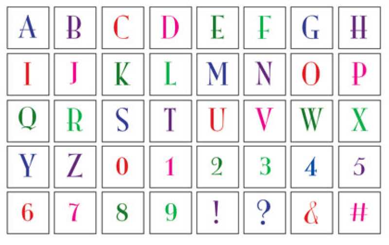 Motivstempelset Buchstaben Fancy
