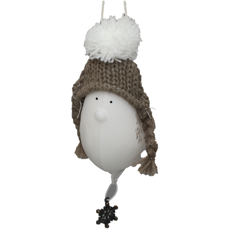 Glasvogel mit Mütze weiß
