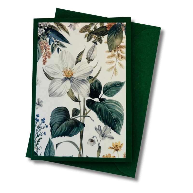 Mini-Karte Akelei weiss