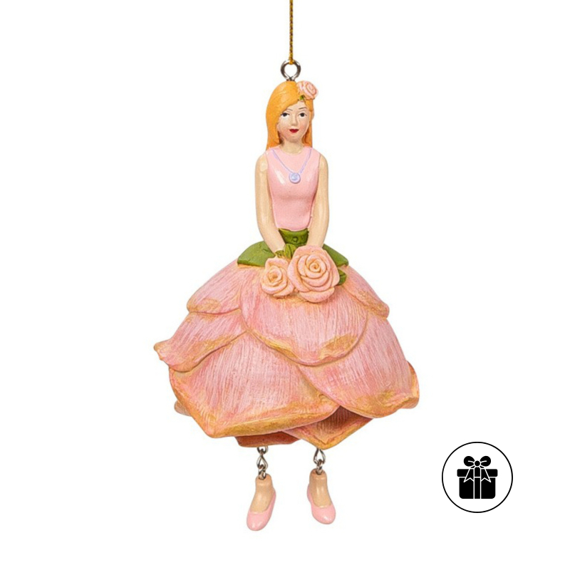 Rosenblütenmädchen APRICOT zum Hängen