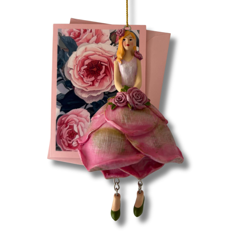 Mini-Karte Rose rosa