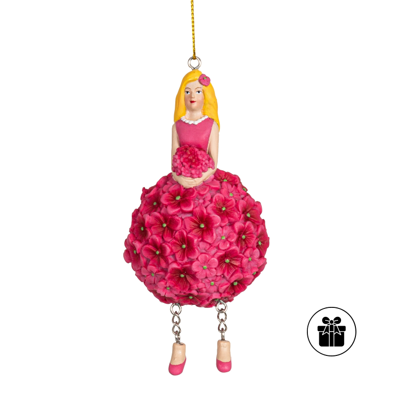 Hortensienmädchen altrosa zum Hängen