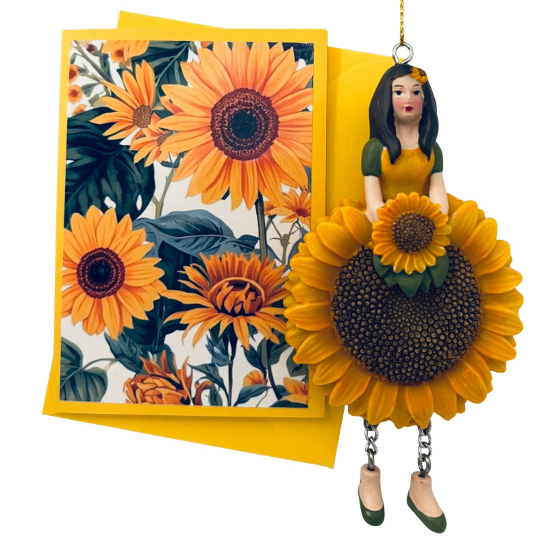 Sonnenblumenmädchen zum Hängen