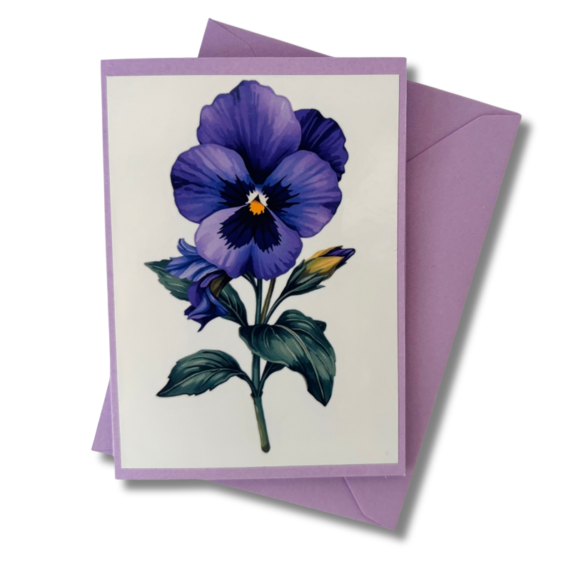 Mini-Karte Stiefmütterchen