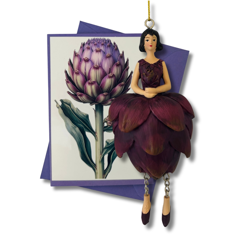 Mini-Karte Artischocke lila