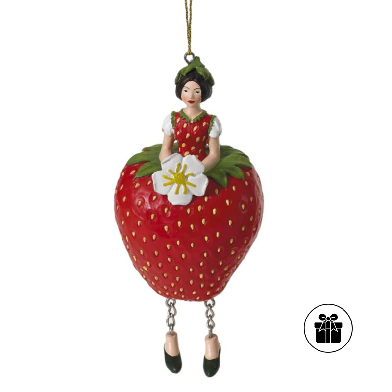 Erdbeermädchen zum Hängen