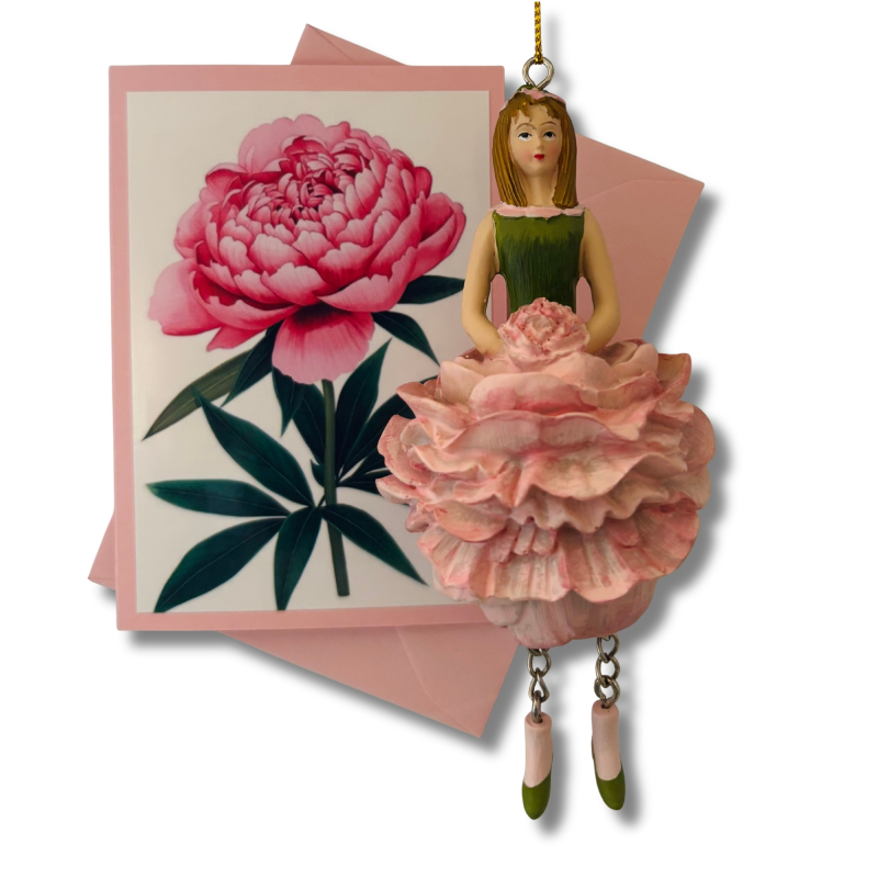 Mini-Karte Pfingstrose rosa