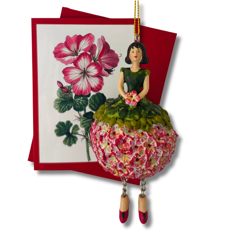 Geranienmädchen zum Hängen