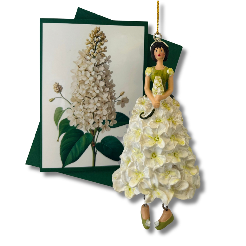 Mini-Karte Flieder weiß