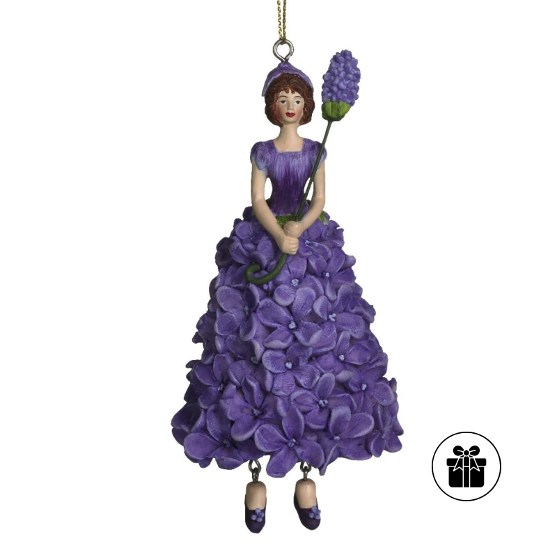 Fliedermädchen DUNKEL-LILA zum Hängen