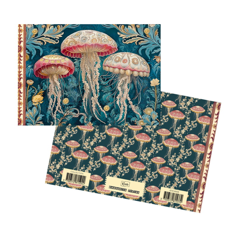 Notizheft Méduses Art Nouveau