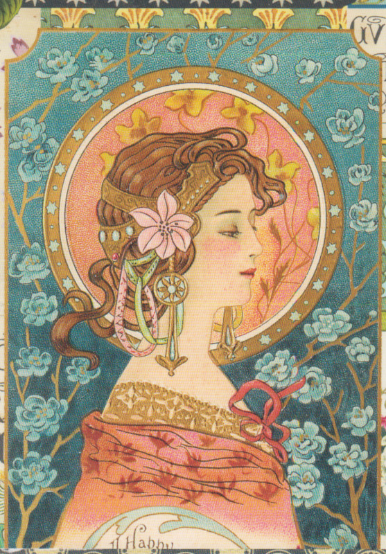Postkarte Mucha