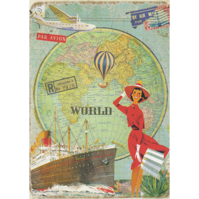 Postkarte Around the world