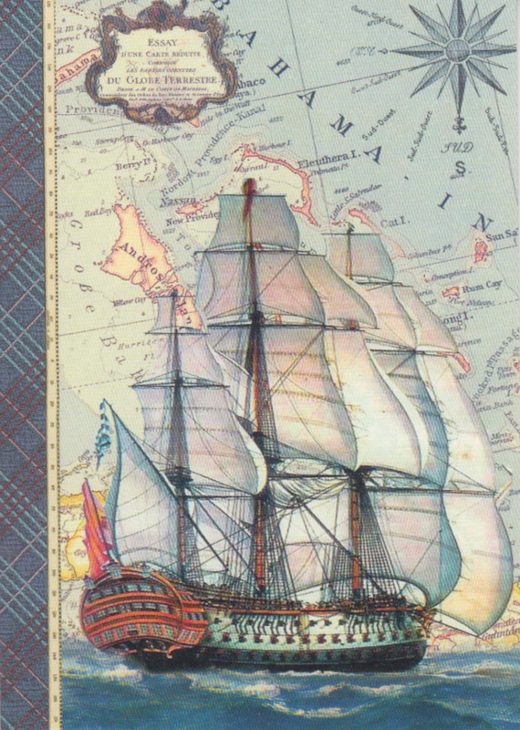 Postkarte Segelschiff