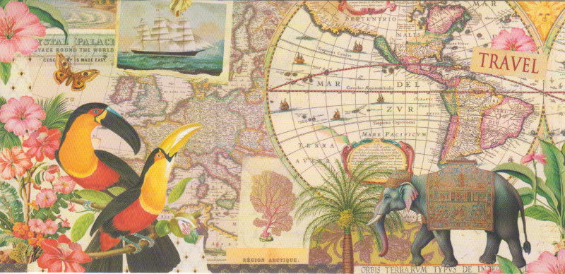 Panoramapostkarte Entdecke die Welt