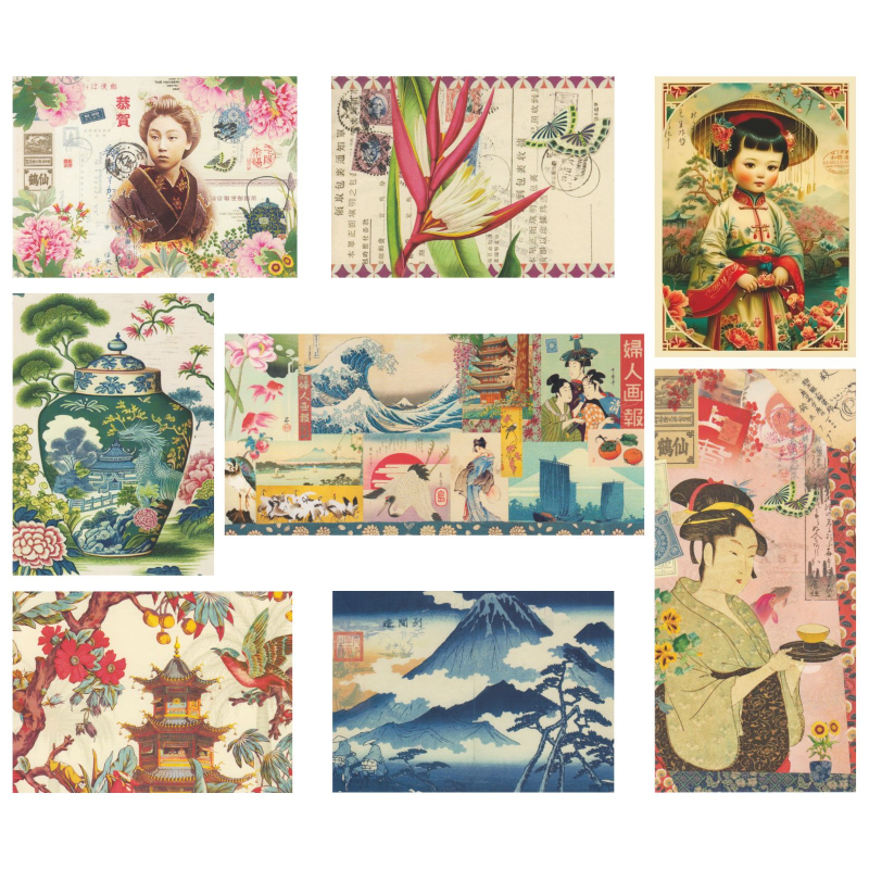 Postkartenset Faszination Asien 8 Karten